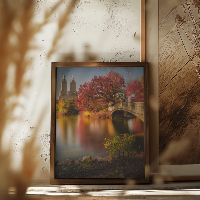 Fall in Central Park Framed Art Modern Wall Decor