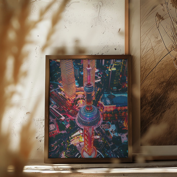 Oriental Pearl Tower Framed Art Wall Decor