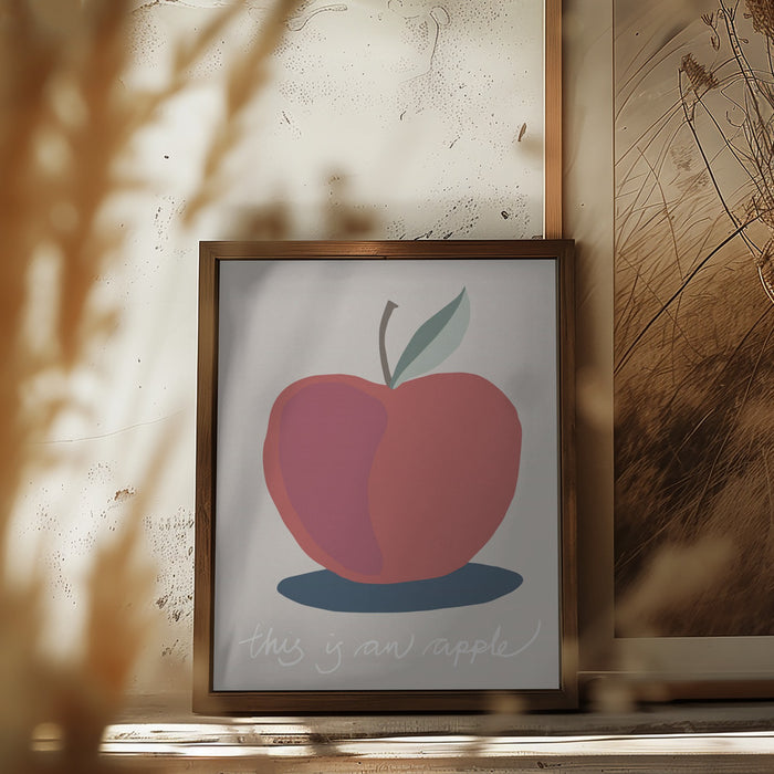 This is an Apple Framed Art Modern Wall Decor