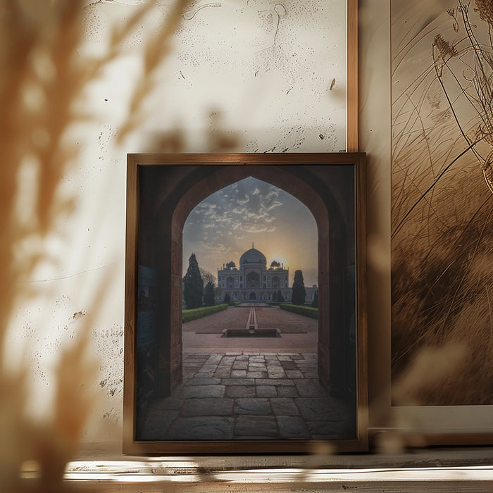 Humayun tomb - Glowing frame ! Framed Art Wall Decor