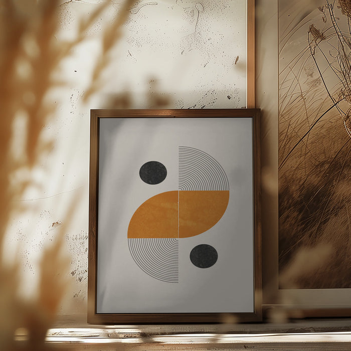 Retro Shape Framed Art Wall Decor