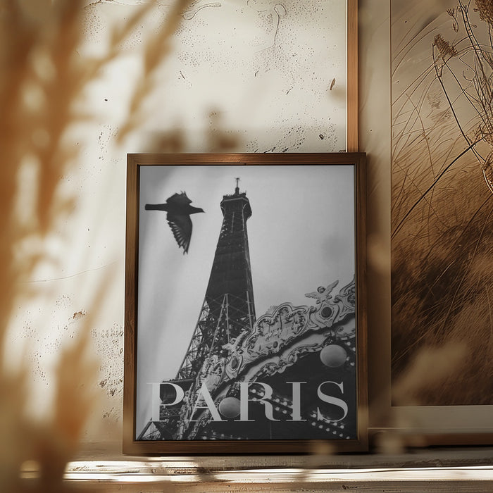 Paris Dove Framed Art Modern Wall Decor