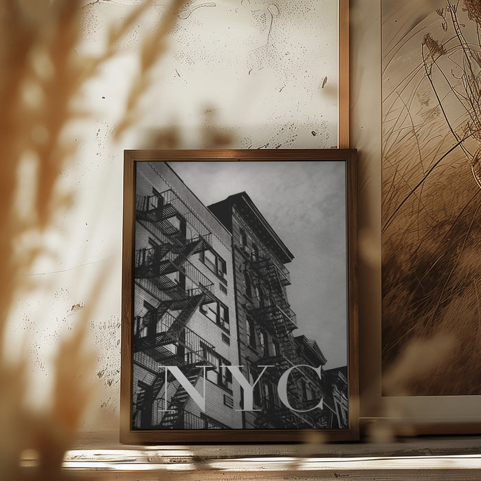 NYC Fire Escapes 2 Framed Art Modern Wall Decor