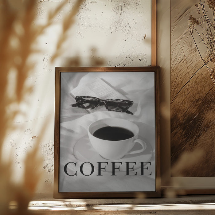 Coffee in Bed Framed Art Modern Wall Decor