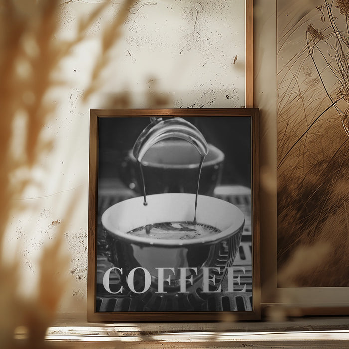 Coffee Text 2 Framed Art Modern Wall Decor