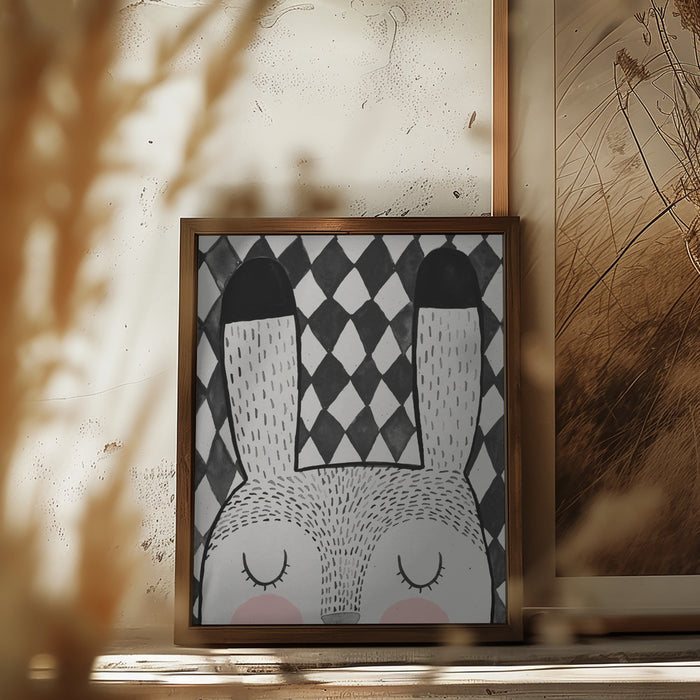 Bunny Framed Art Modern Wall Decor