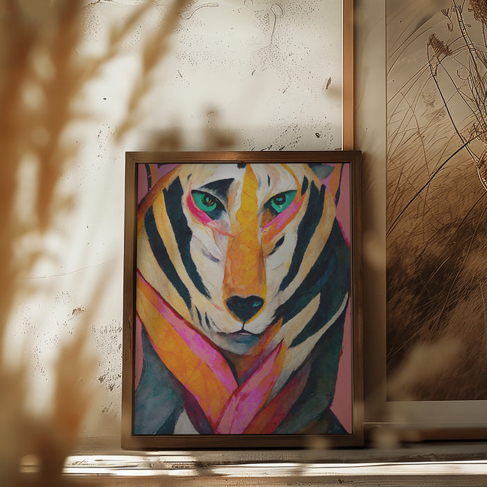 The Tiger Framed Art Modern Wall Decor