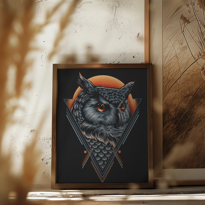 I Am The OWL Framed Art Modern Wall Decor