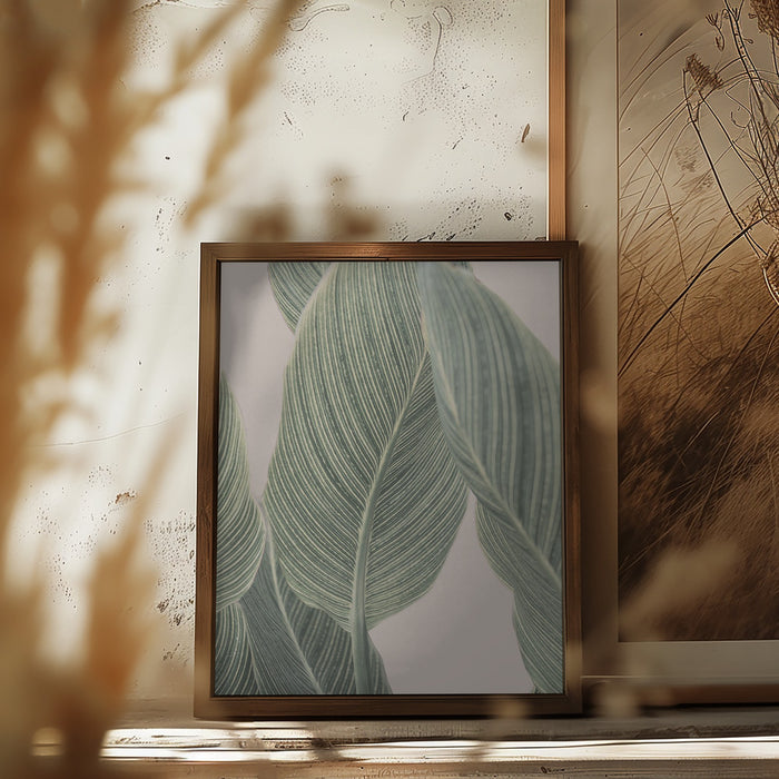 Calla Leaf Framed Art Wall Decor