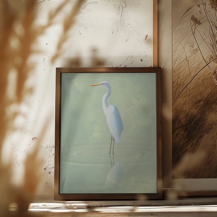 Heron Framed Art Wall Decor