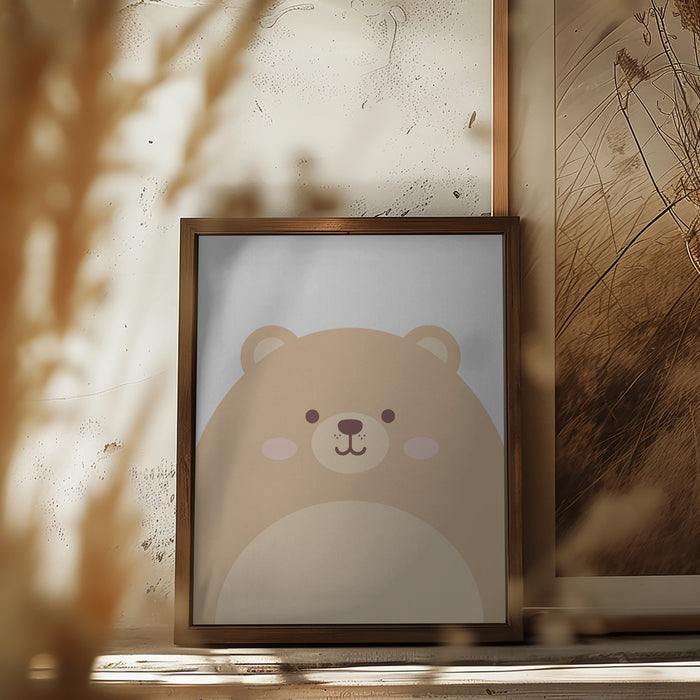 Cute Bear Framed Art Modern Wall Decor