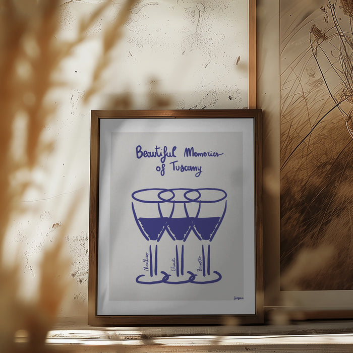 Il vino Framed Art Modern Wall Decor