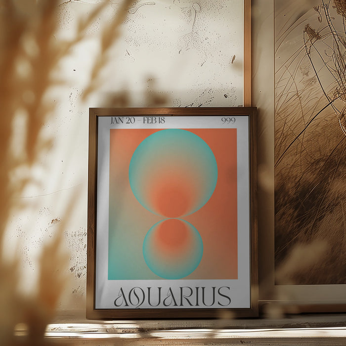 Aquarius Framed Art Modern Wall Decor