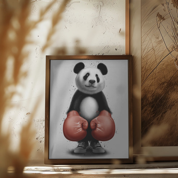 PANDA BOXER Framed Art Wall Decor