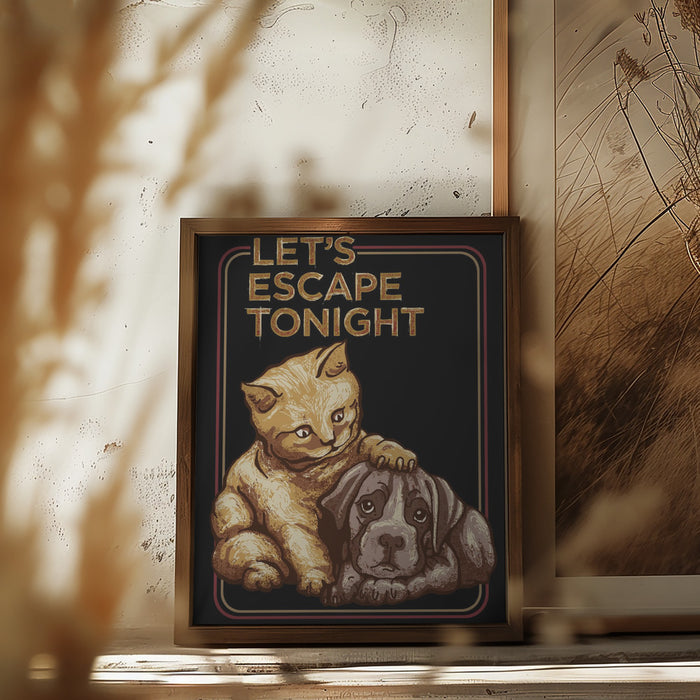 LET'S ESCAPE TONIGHT Framed Art Wall Decor