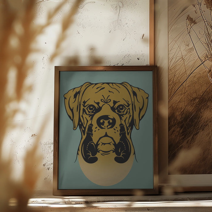 BOXER Framed Art Modern Wall Decor