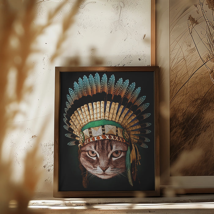 chief cat Framed Art Wall Decor