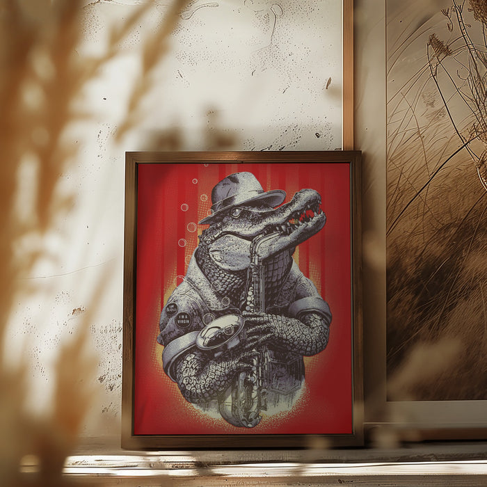 croc rocks Framed Art Wall Decor