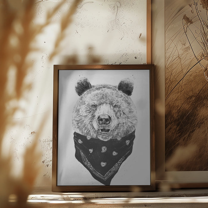 Wild bear Framed Art Modern Wall Decor