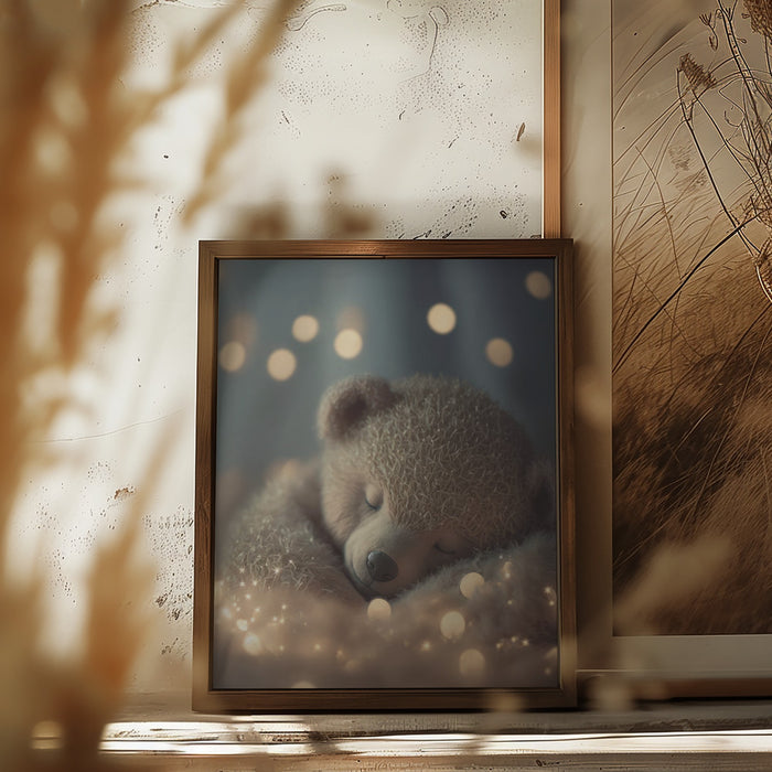 My Sleeping Teddy Framed Art Modern Wall Decor