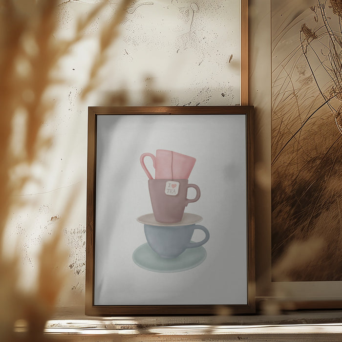 I Love TEA Framed Art Wall Decor