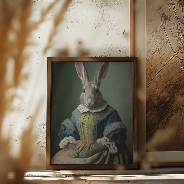 Mrs Bunny Framed Art Wall Decor