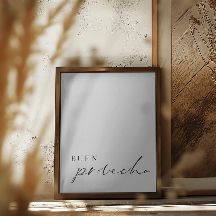 Buen provecho Framed Art Modern Wall Decor