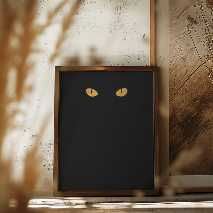 Halloween cat eyes Framed Art Wall Decor