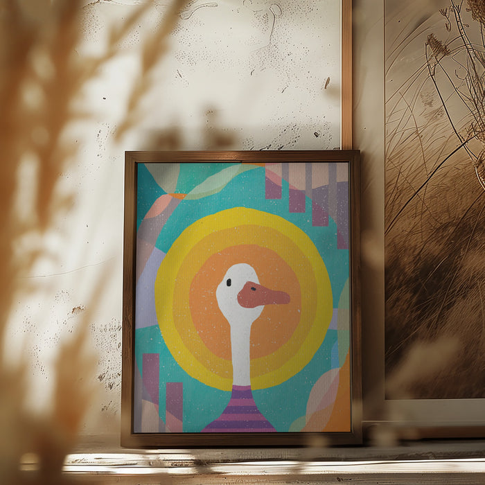 Duck in the Sun Framed Art Modern Wall Decor