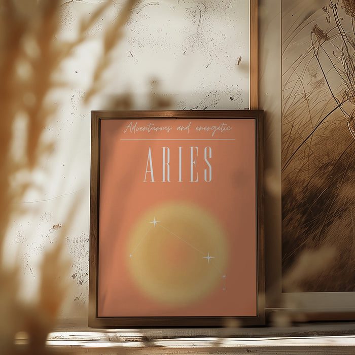 Aries Zodiac Print Art Framed Art Modern Wall Decor