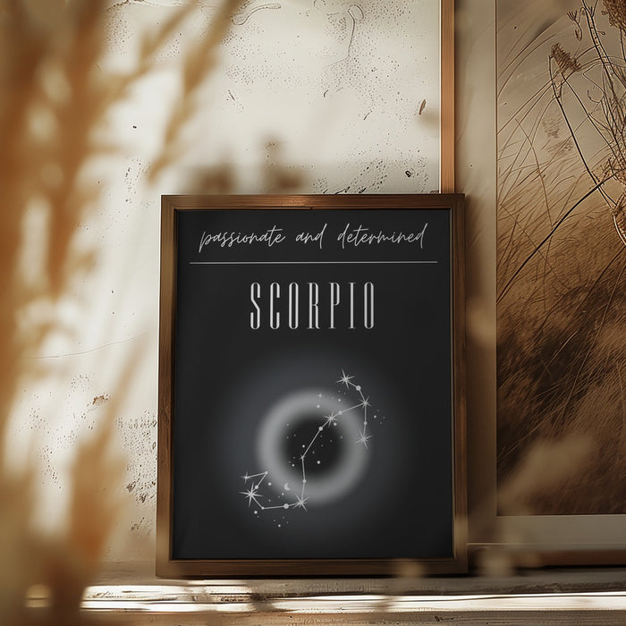 Scorpio Zodiac Print Art Framed Art Modern Wall Decor