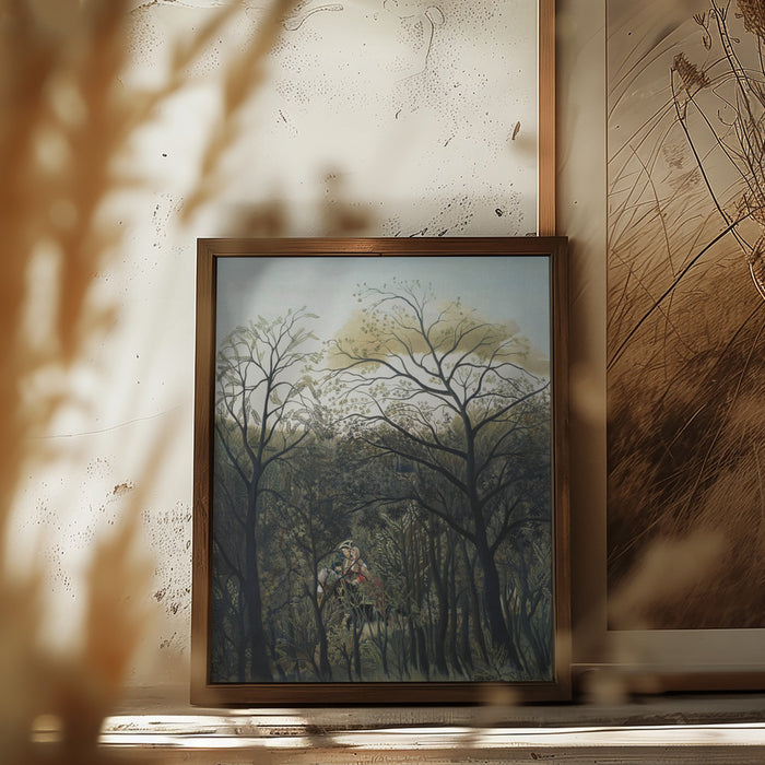 Rendezvous In The Forest Framed Art Modern Wall Decor