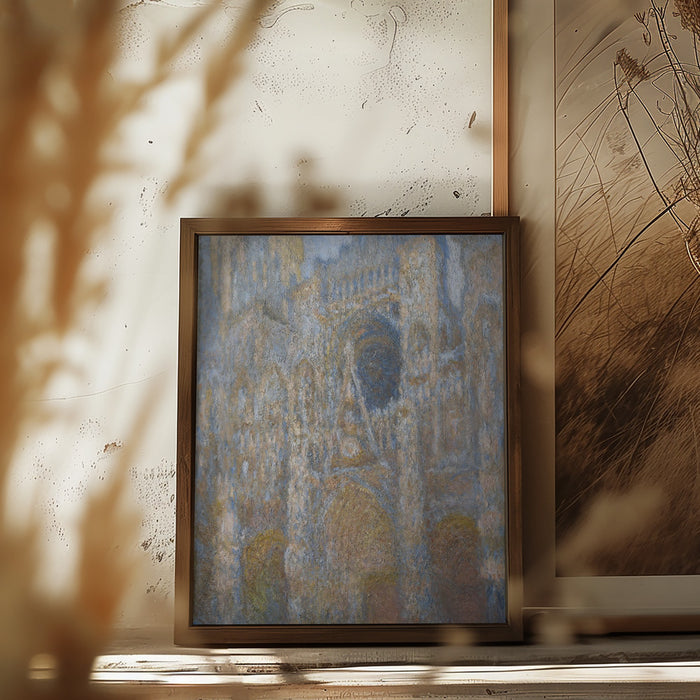 Rouen Cathedral - The Facade in Sunlight Framed Art Wall Decor