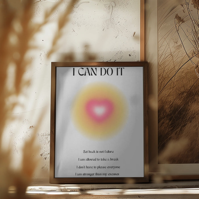 Motivational Aura Poster Framed Art Modern Wall Decor