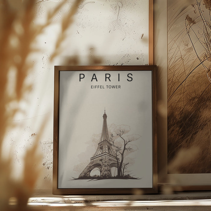 Paris Eiffel Tower Framed Art Wall Decor