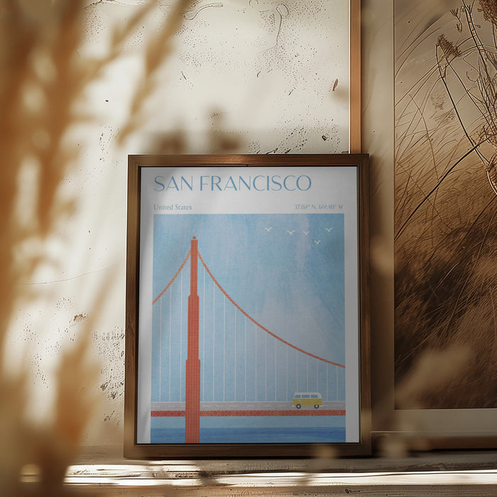 San Francisco, Golden Gate Bridge Framed Art Wall Decor