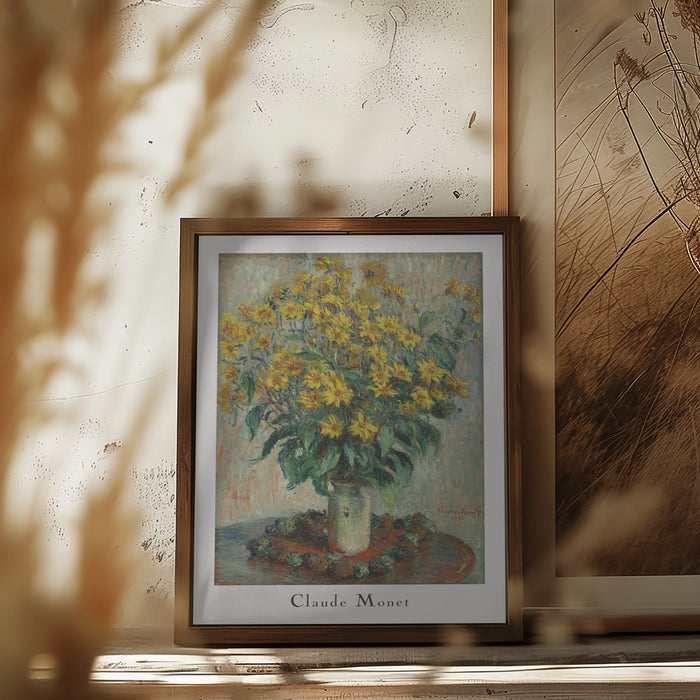 Jerusalem Artichoke Flowers Framed Art Wall Decor