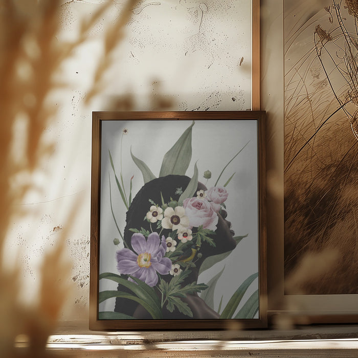 Purple flower Framed Art Wall Decor