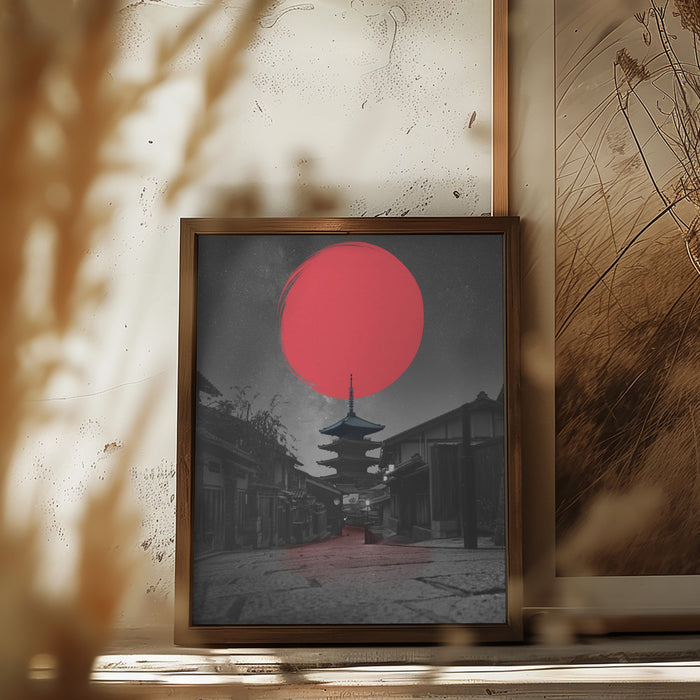 Lonely Temple Framed Art Modern Wall Decor