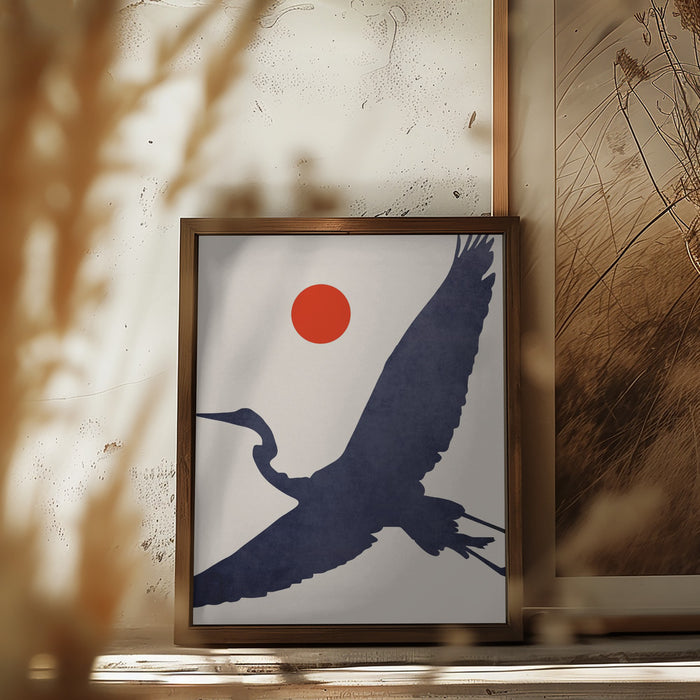 Crane Framed Art Wall Decor