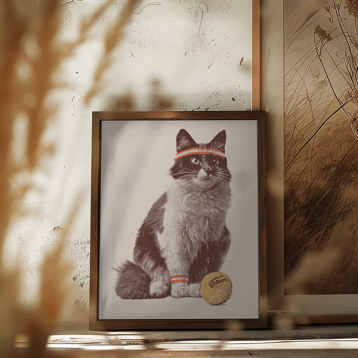 Chat Tennis Framed Art Wall Decor