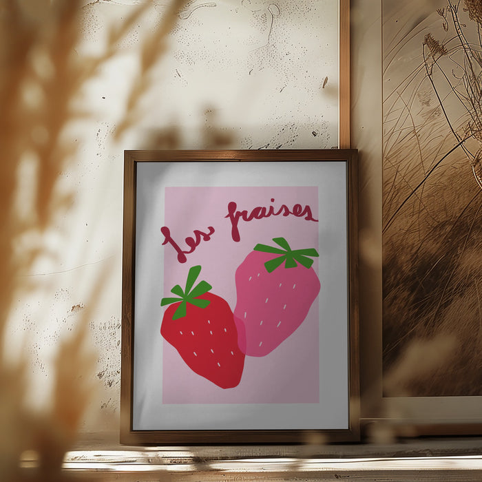 Les Fraises Framed Art Modern Wall Decor