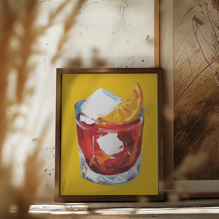 Negroni On Sunshine Framed Art Wall Decor