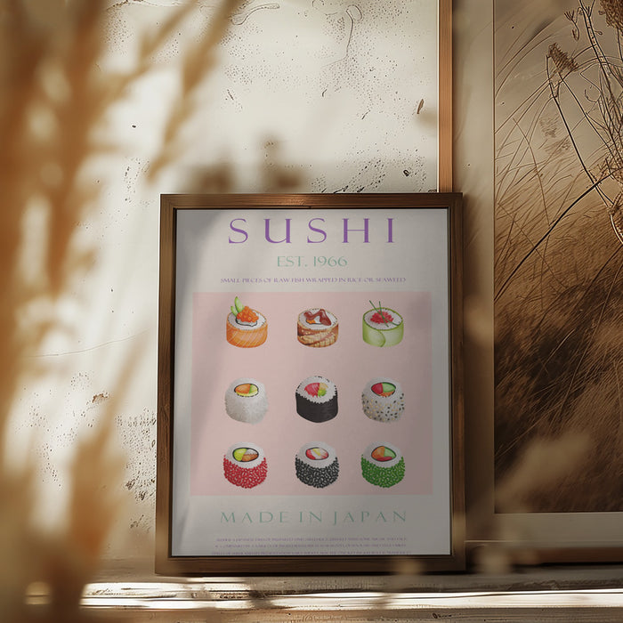 Sushi Est. 1966 Framed Art Wall Decor