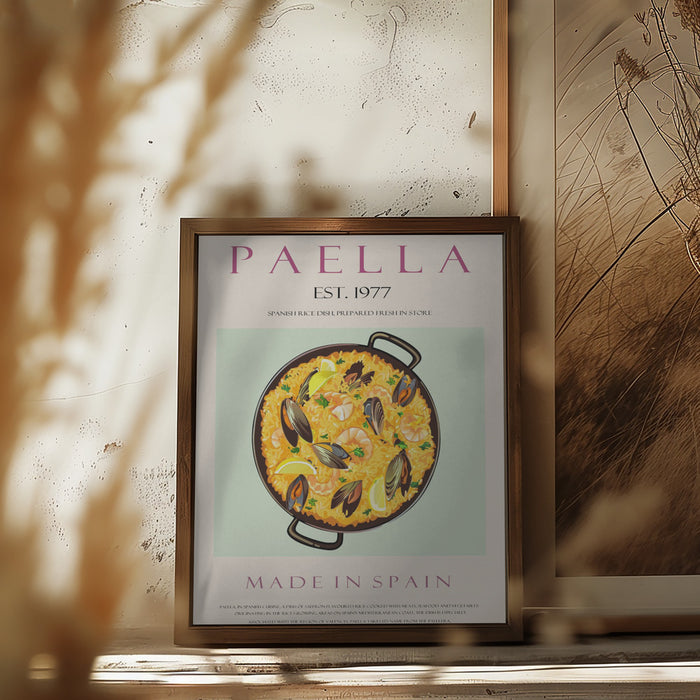 Paella Est. 1977 Framed Art Wall Decor