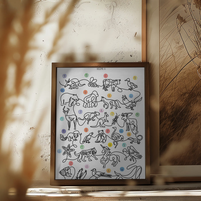 The Animal Alphabet Volume 2 Framed Art Wall Decor