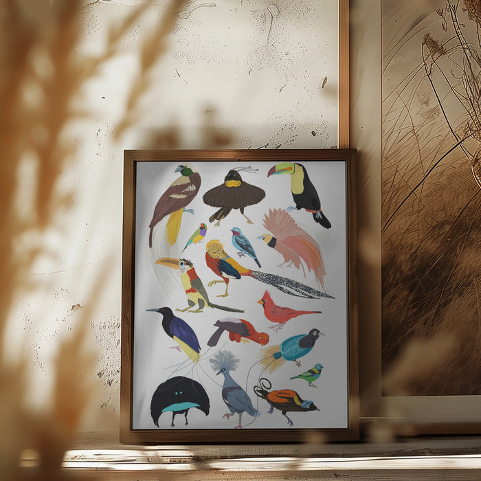 Birds of Paradise Framed Art Wall Decor