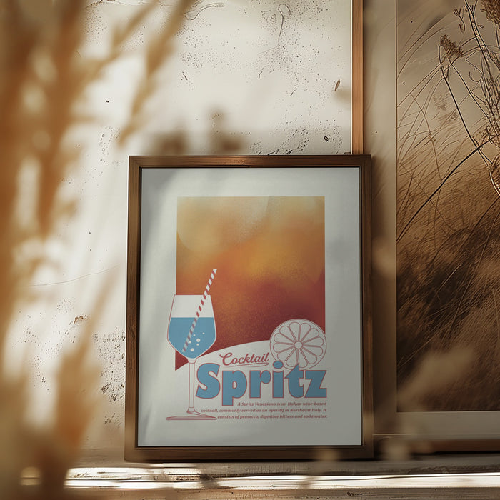 Aperol Spritz print Framed Art Wall Decor