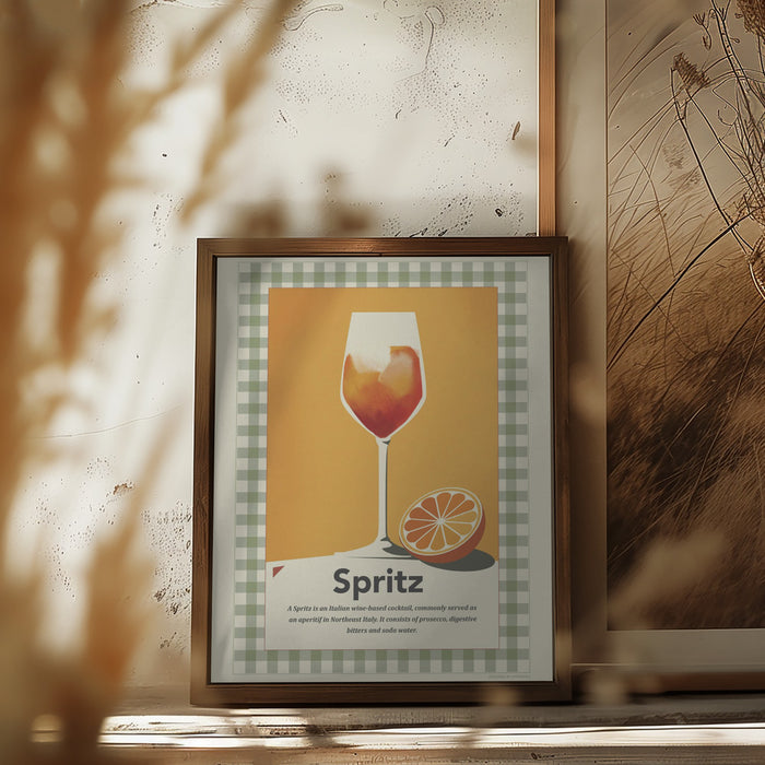 Spritz retro print Framed Art Wall Decor