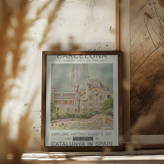 Barcelona print Framed Art Wall Decor